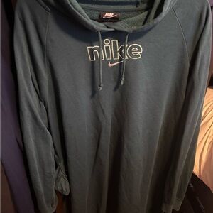 Nike Teal Hoodie Dress with Logo